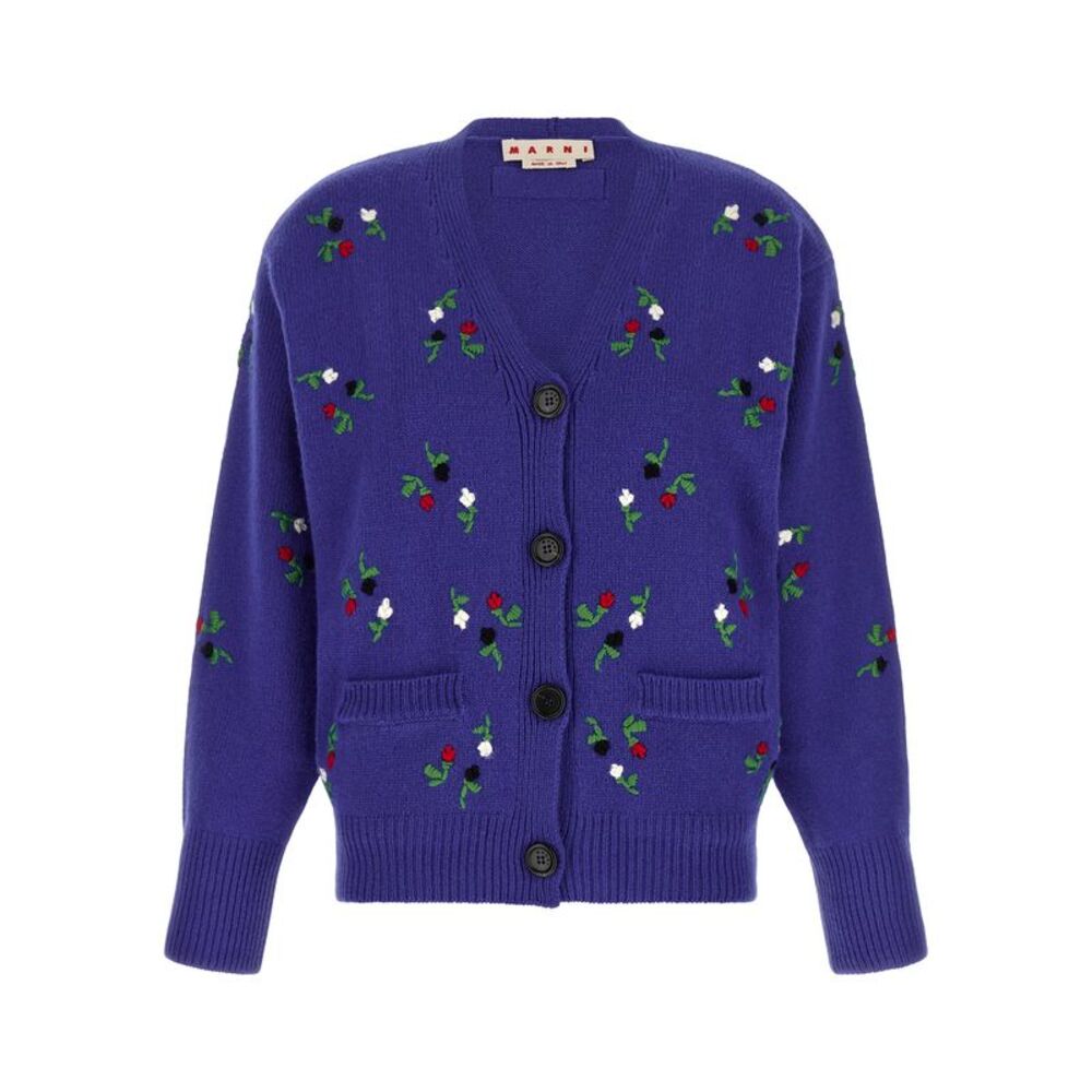 Marni Blue Virgin Wool Women's Cardigan
